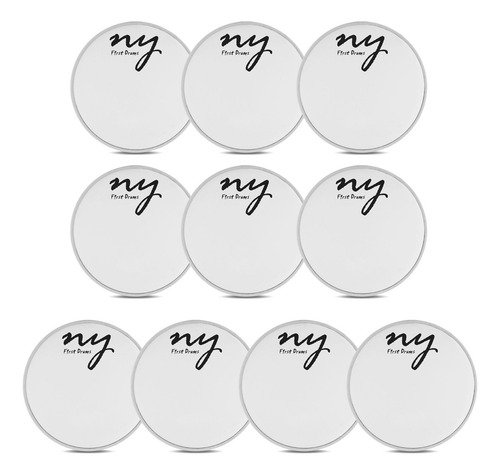 Kit 50 Peles Porosas Para Bateria 22 Branca New York Cor Branco