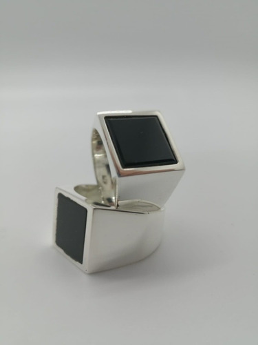 Anillo Hombre En Plata 925 Con Piedra Onix.