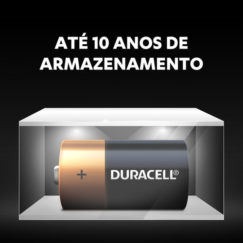 02 Pilhas C Média Lr14 Alcalina Duracell 1 Cartela