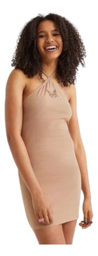 Vestido Importado H&m Cuello Halter Bodycon Y2k Aesthetc