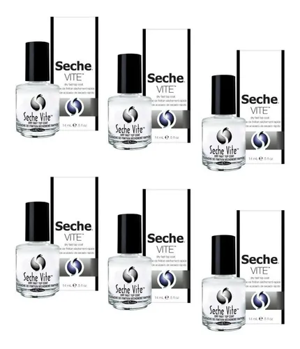 comprar 6 X Base Unhas Seche Vite Dry Fast Top Coat Secagem Rápida