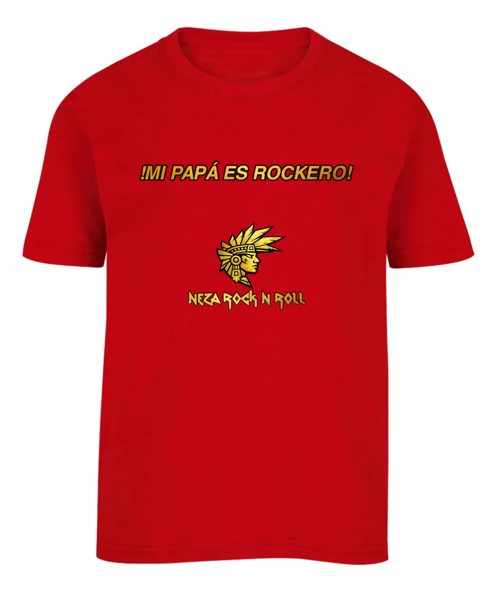 Playera Nezarock  Papá Rockero Original (4-14 Años) — 6