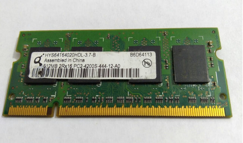 Memoria Ram Quimonda 512mb Pc2 Hys64t64020hdl-3.7-b