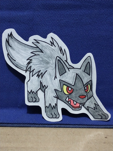 Sticker Casero Poochyena Pokémon Bootleg (Usado)