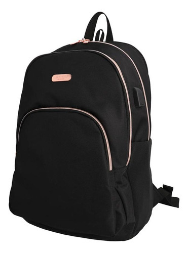 Mochila Samsonite Techno Kansas 215 Preto Desenho Do Tecido Liso