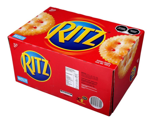 Galletas Ritz Caja Con 18 Rollos De 89g C/u (1,602 Gr)