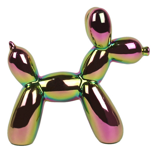 Figura Decorativa De Perro De Globo Multicolor
