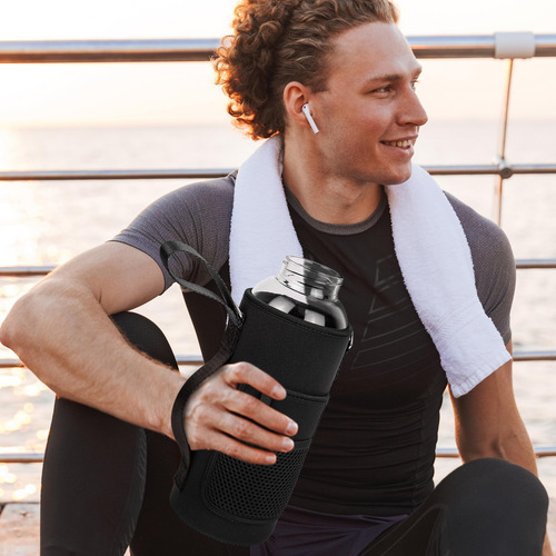 Botella De Agua Deportiva Ferexer De Vidrio De Borosilicato