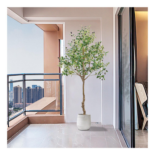 Árbol De Oliva Artificial De Anting De 6 Pies De Altura, Con
