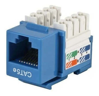 Jack Coupler Keystone Rj-45 Cat5e Azul