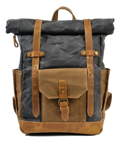 Mochilas De Lona Vintage De Lujo Para Hombres Lona Impermeab