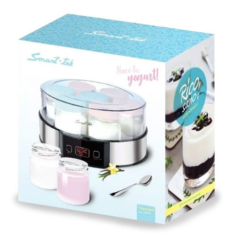 Imagen 3 de 7 de Yogurtera Smart Tek Ym750 Digital 7 Jarros Recetario Pce