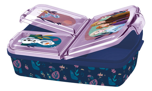 Recipiente Disney Sandwichera Infantil Multiple 3 Divisiones