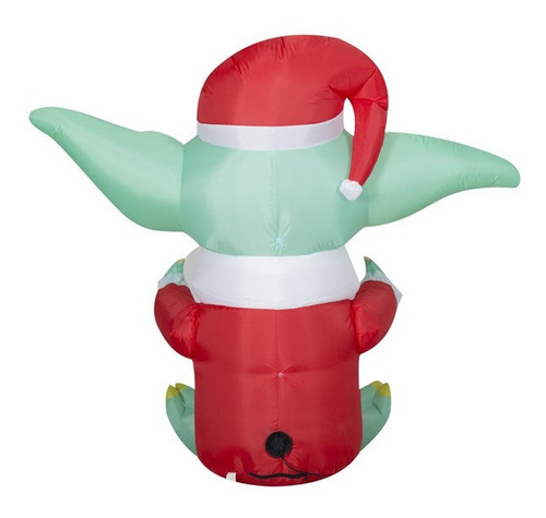 Inflable D Navidad Star Wars Baby Yoda Santa Grogu 1.52m *sk