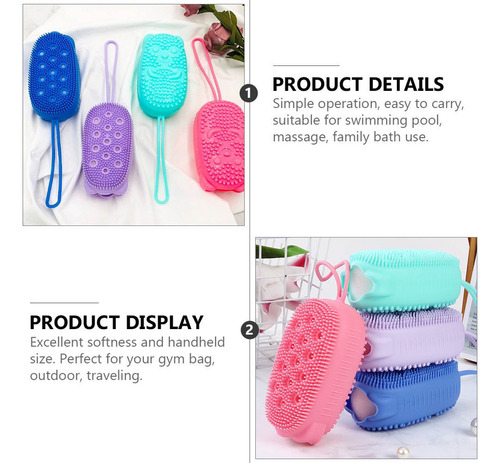 Limpiador De Baño For Cuerpo, Toalla De Baño De Silicona, 4