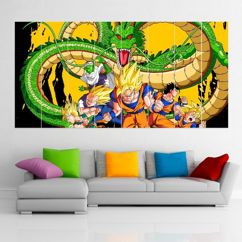 Cuadro Poliptico Dragon Ball Z Anime Xxl Art 192x100cm