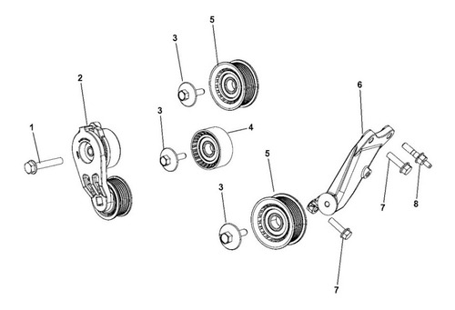 Imagen 2 de 5 de Polea Pk Correa Altern Mopar Dodge Durango 3.6l 2013-2020