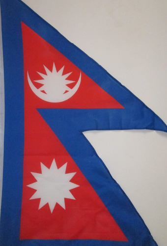 Bandera Nepal  Doble Faz Tamaño 90cm X 150cm Tela Poliester