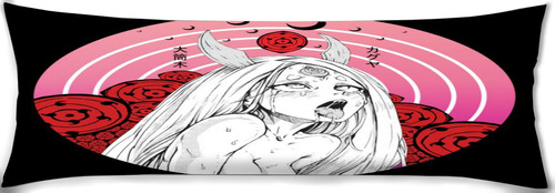 Cojin Almohada Larga Naruto Waifu Fondo Negro 45x110cm