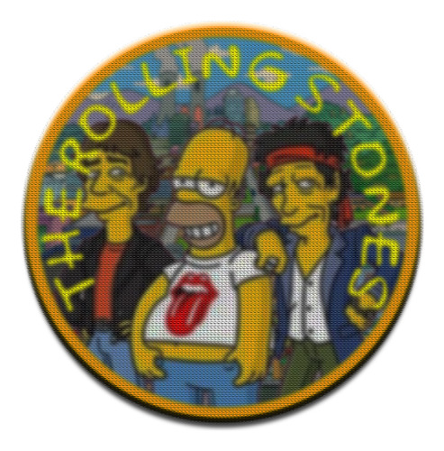 Parche Circular Simpsons The Rolling Stones