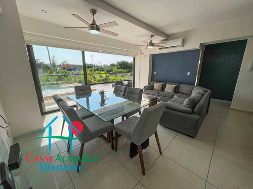 Cad Altamar Residencial Calypso 001. Terraza En L Con Jacuzzi Y Vista A Las Áreas Comunes, Sala Y Asador