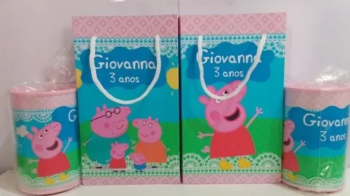 molde sacolinha peppa pig  Peppa pig, Sacolinha surpresa, Molde sacolinha