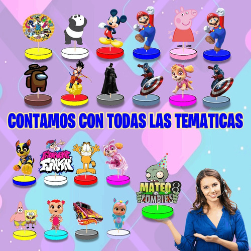 Imagen 3 de 5 de Centro De Mesa Minnie Decoración