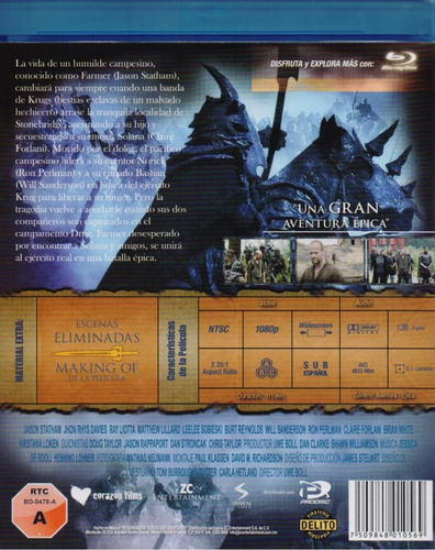 En El Nombre Del Rey Jason Statham Pelicula Blu-ray