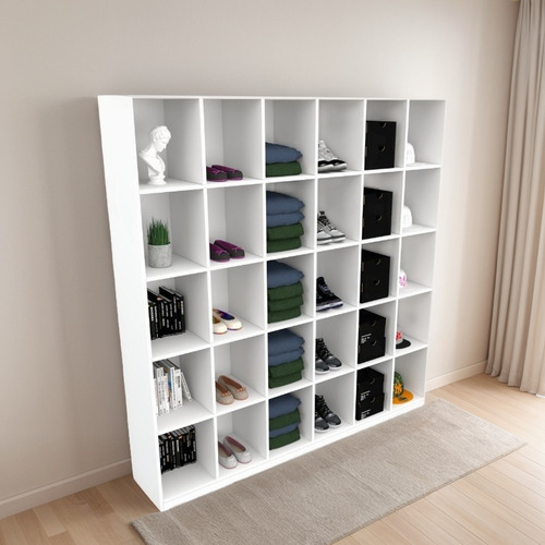 Armário Colmeia M2 100% Mdf (closet Lojas Roupas Expositor) Cor Branco