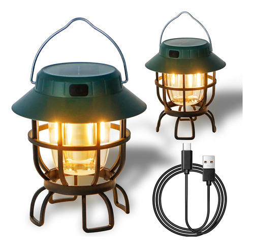 Conjunto De 2 Linternas De Camping Led Solares Trirocks, Re