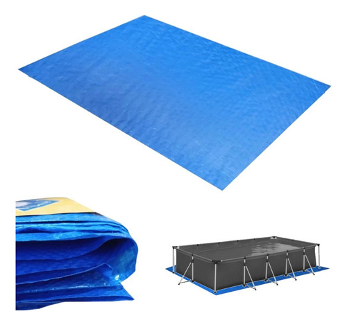 Piscina Mor Retangular Ferro 7600 Litros Com Capa E Forro
