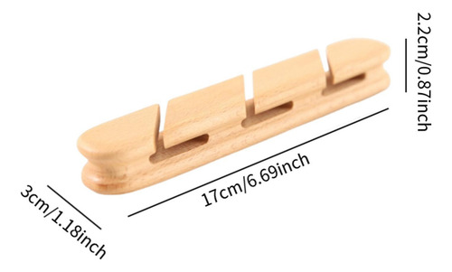 Organizador De Cables Autoadhesivo Multiusos Grande Madera
