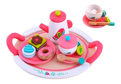 Set De Te Infantil Piezas Madera Juguete Tooky Toy Ft731