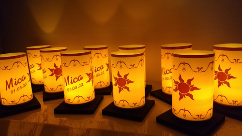 Centros De Mesa Rapunzel Fanal Pantalla Luz Led 12x20 Pack