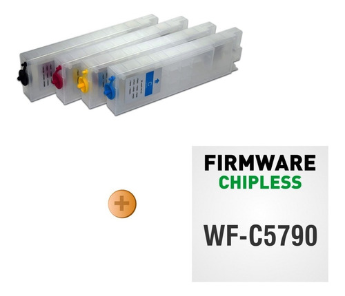 Bulk Ink Compativel + Chip Full  P/ Uso Epson Wf-c5790 C5710