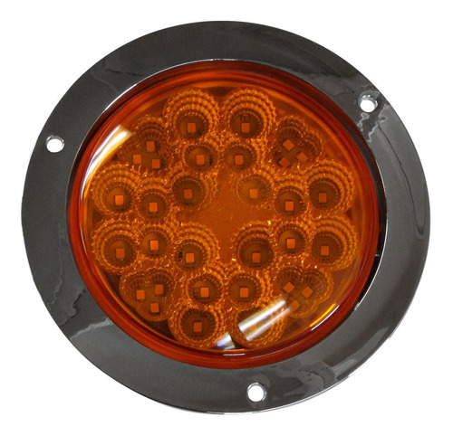 Plafon Rendondo Ambar 32 Leds Luz Fija/estrobo 4 Pg