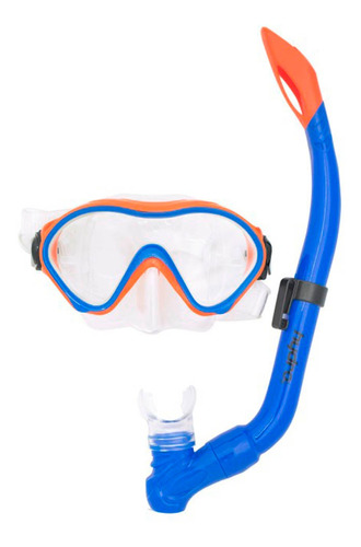 Imagen 1 de 3 de Set Mascara Snorkel Hydro Azul Niño