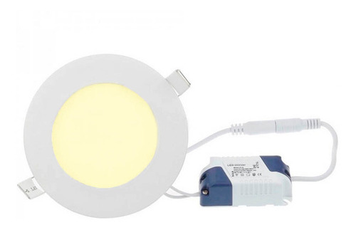 Imagen 3 de 10 de Panel Led 6w Redondo Incrustar 4000k Luz Neutra