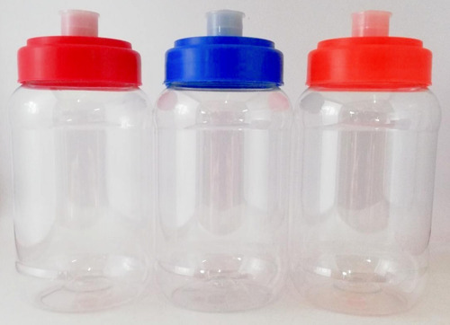 Imagen 6 de 6 de Dulcero Tarro Cilindro 500 Ml Tapa Chupón 200 Piezas