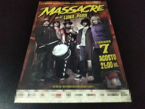 (pd395) Publicidad Clipping Massacre Luna Park * 2009