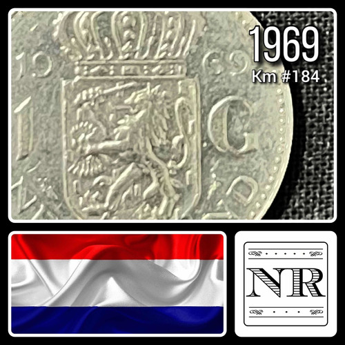Holanda - 1 Gulden - Año 1969 - Km #184 A - Juliana