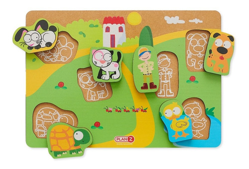 Imagen 3 de 7 de Juego Encastre Madera Volumen Didácticos Infantil Niños