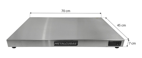 Pista Mesa Aquecida 80°c Controlador Digital 70x45 Lanches