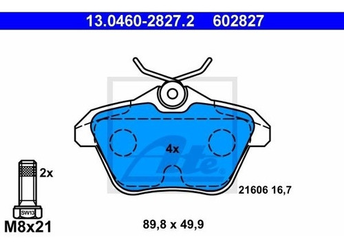 Balatas Traseras Alfa Romeo 166 2.0 T.spark 2000 (936a3a__)