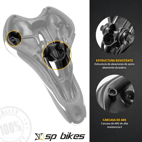 Imagen 6 de 8 de Asiento Para Bicicleta Mtb Prostatico Gel Visible Vzr