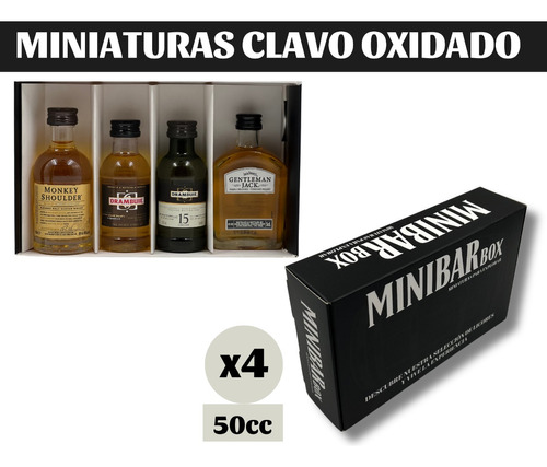 Minibarbox 4x Miniaturas Clavo Oxidado Jack Drambuie Regalo