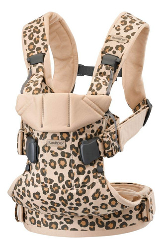 Portabebés Ergonómico De Algodón En Beige/leopardo 100% Aj