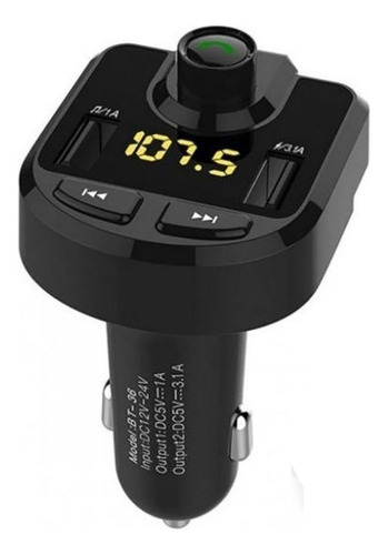 Transmisor Receptor Bluetooth Usb Sd Fm Manos Libre Cargador