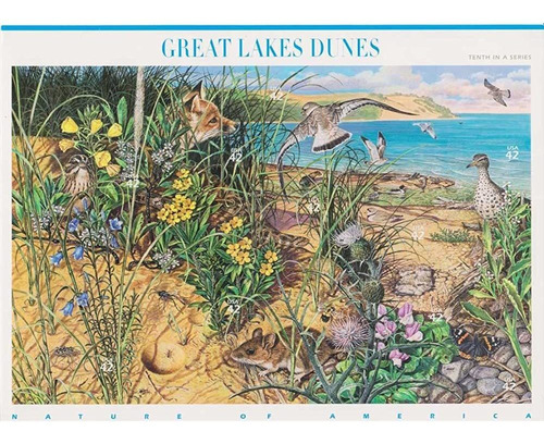 Great Lakes Dunes (nature Of America) Hoja Completa De Sello