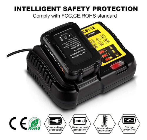 Cargador P/baterias 12v/20v 3a Para Dcb105 Dewalt Dcb112